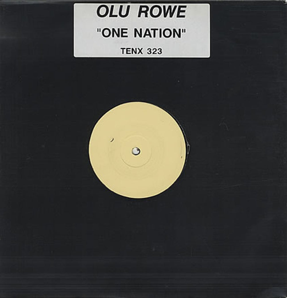 Olu Rowe One Nation UK Promo 12" vinyl single (12 inch record / Maxi-single) TENX323