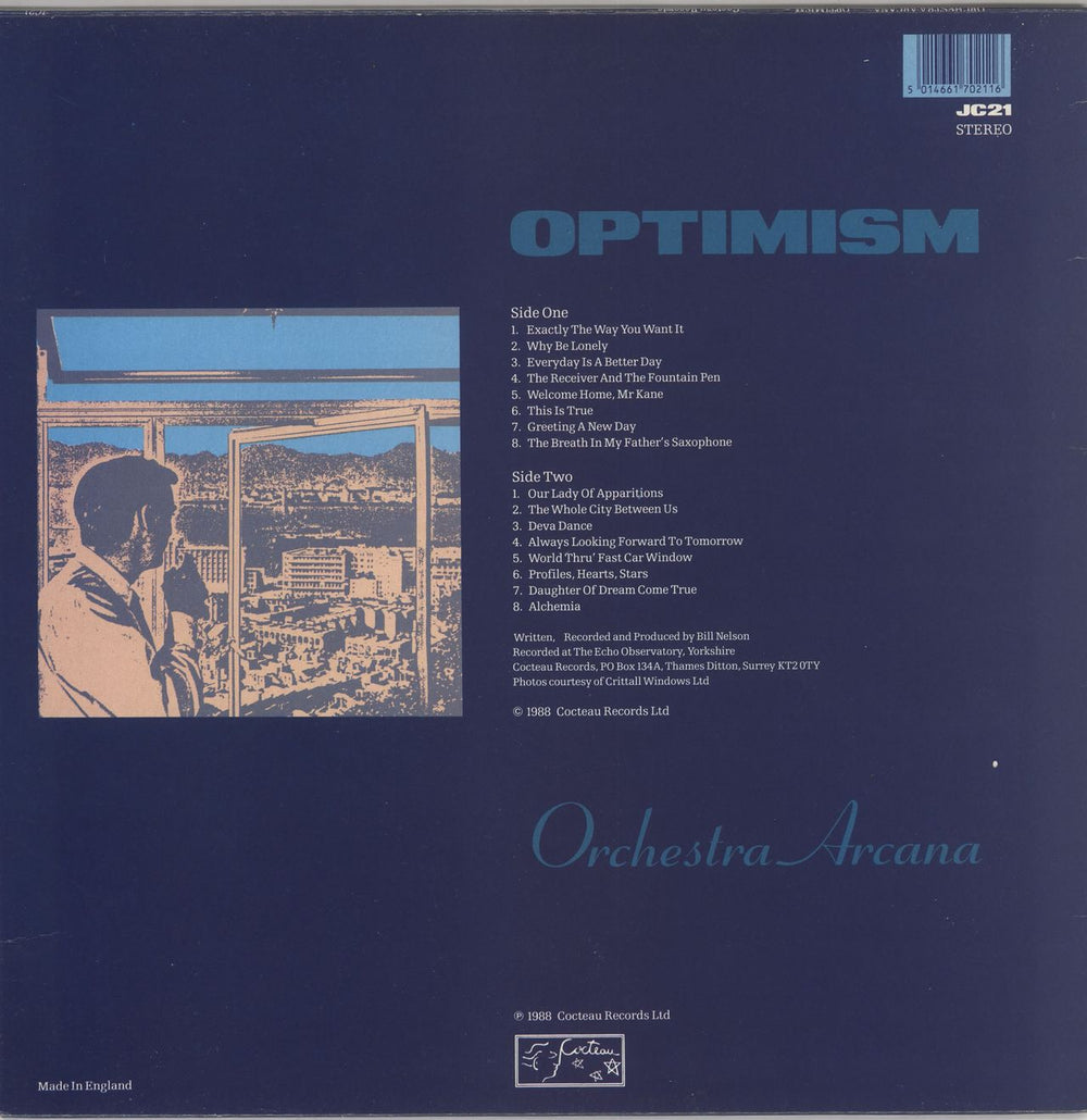 Orchestra Arcana Optimism UK vinyl LP album (LP record)