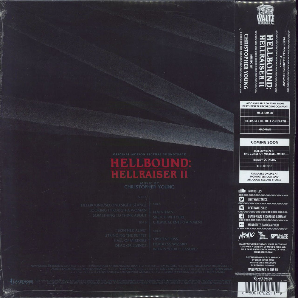 Original Soundtrack Hellraiser II: Hellbound US 2-LP vinyl record set (Double LP Album)