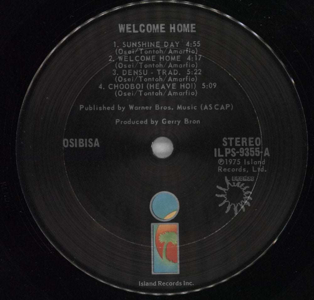 Osibisa Welcome Home US vinyl LP album (LP record) OSILPWE824603