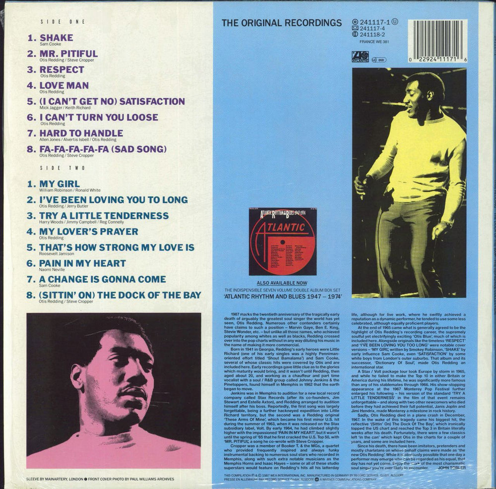 Otis Redding The Dock Of The Bay - The Definitive Collection German vinyl LP album (LP record) 022924111716