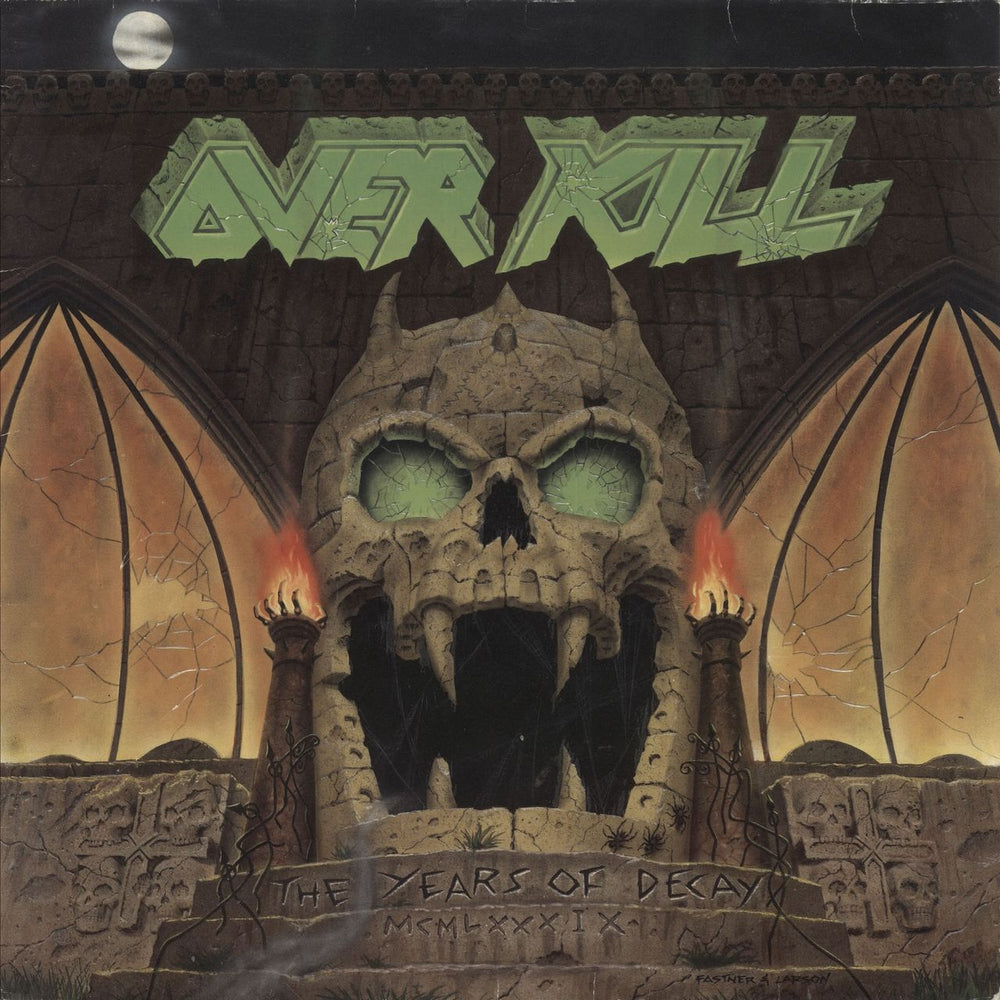 Overkill The Years Of Decay  - EX German vinyl LP album (LP record) 782045-1