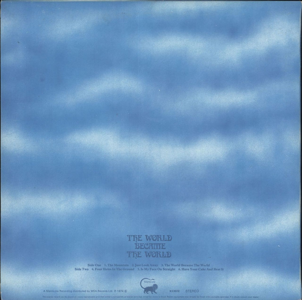 P.F.M. The World Became The World UK vinyl LP album (LP record)