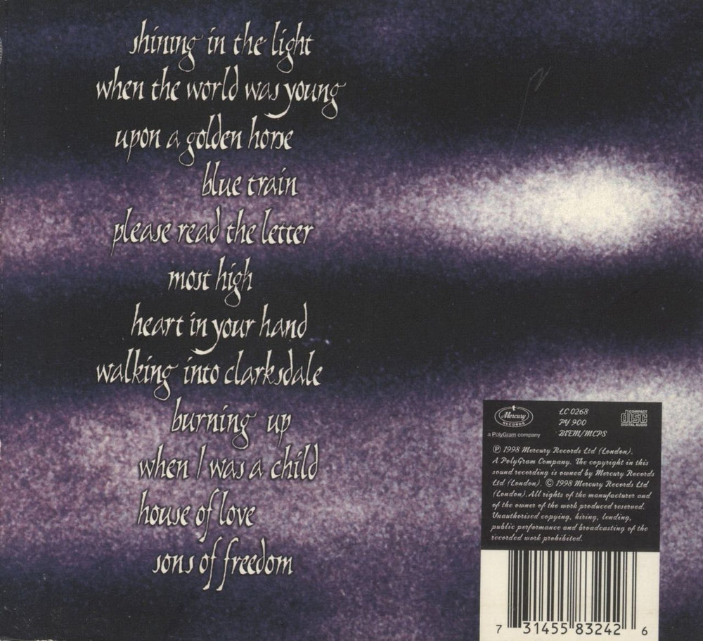 Page & Plant Walking Into Clarksdale - Tri-fold Sleeve UK CD album (CDLP) 731455832426