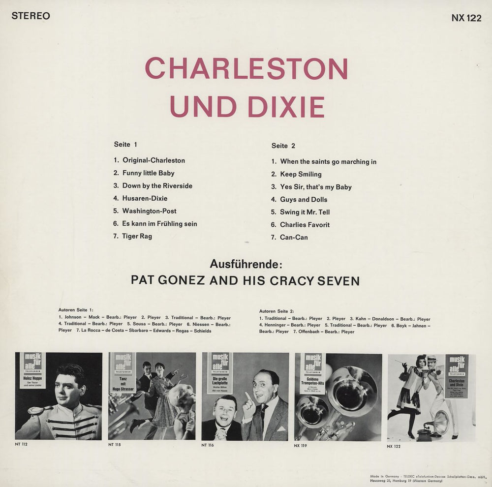 Pat Gonez Charleston Und Dixie German vinyl LP album (LP record)