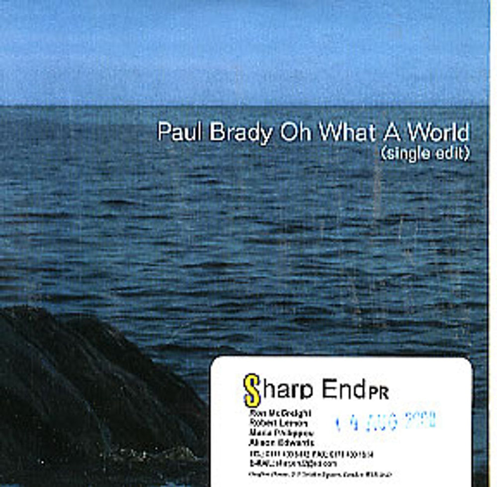 Paul Brady Oh What A World European Promo CD single (CD5 / 5") PRCDV04901