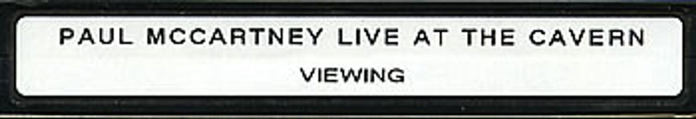 Paul McCartney and Wings Live At The Cavern - timecoded viewing copy UK Promo video (VHS or PAL or NTSC) PROMO VIDEO