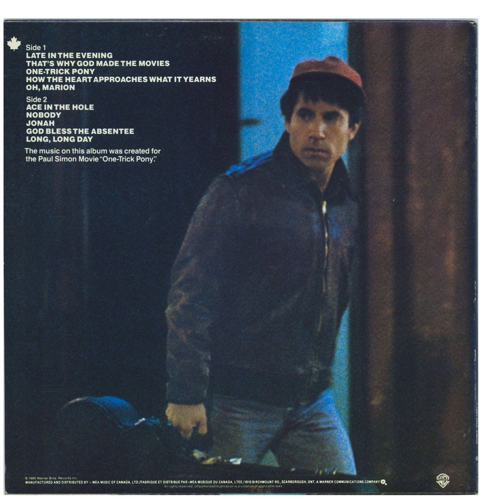 Paul Simon One Trick Pony Canadian vinyl LP album (LP record)