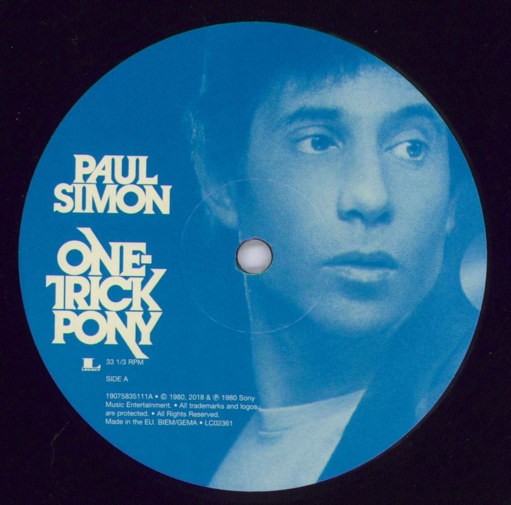 Paul Simon One Trick Pony UK vinyl LP album (LP record) PSILPON829337