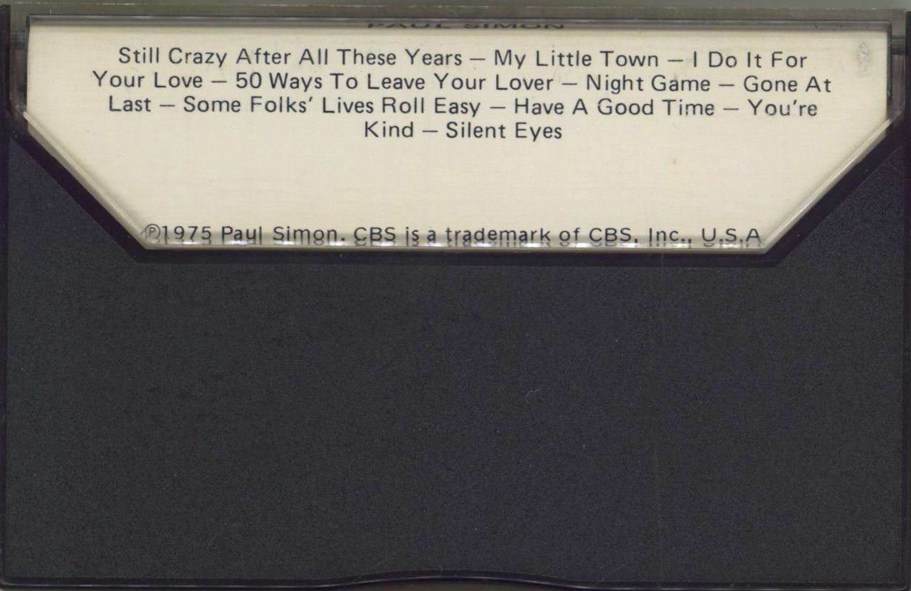 Paul Simon Still Crazy After All These Years Uk Cassette Album —