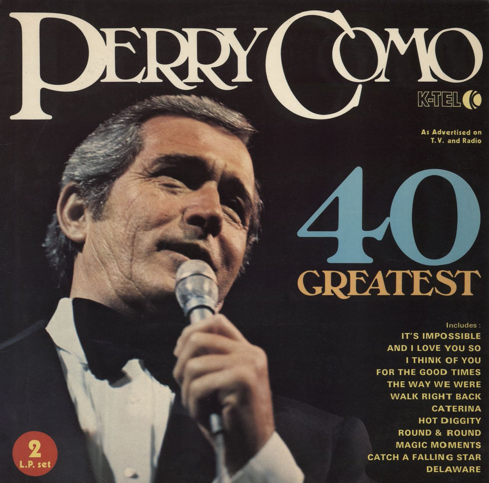 Perry Como 40 Greatest - US pressing US 2-LP vinyl record set (Double LP Album) NE700