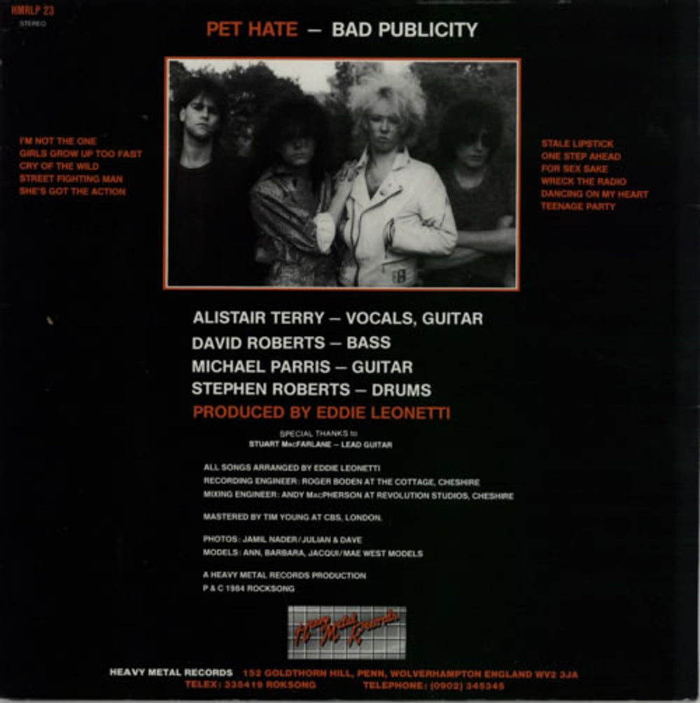 Pet Hate Bad Publicity UK vinyl LP album (LP record) P5WLPBA591860