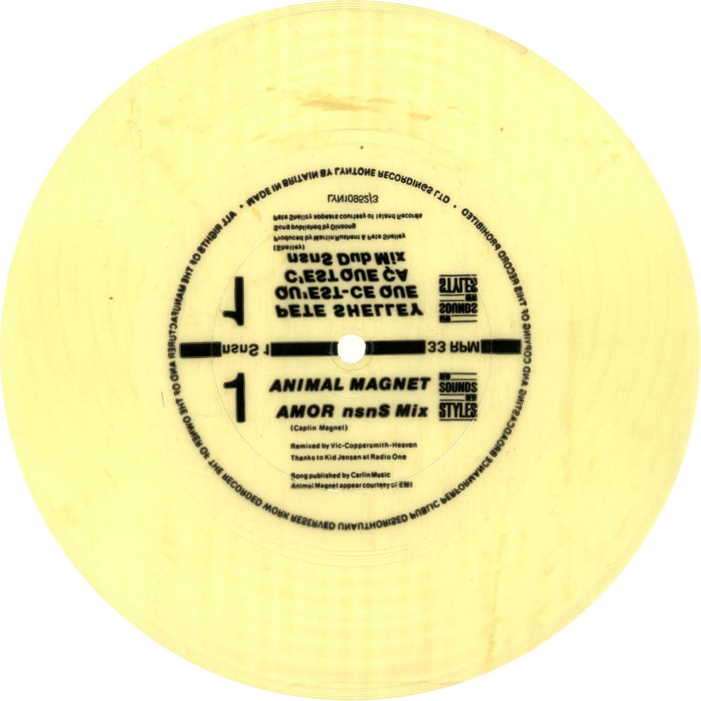 Pete Shelley Qu'Est-Ce Que C'Est Que Ca - Flexi UK 7" vinyl single (7 inch record / 45) NSNS1