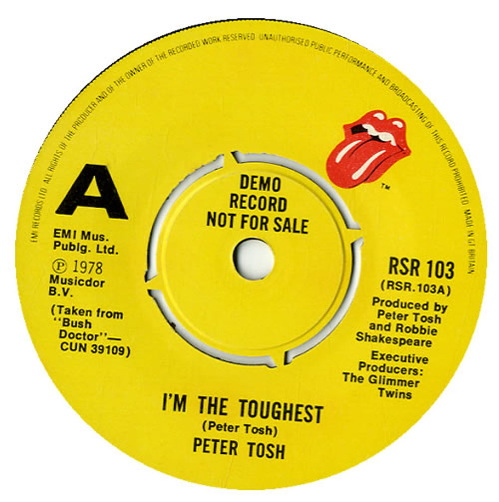 Peter Tosh I'm The Toughest - P/S UK Promo 7" vinyl single (7 inch record / 45) TOS07IM119742