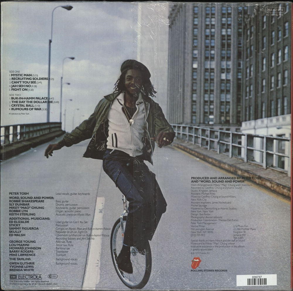 Peter Tosh Mystic Man German vinyl LP album (LP record)