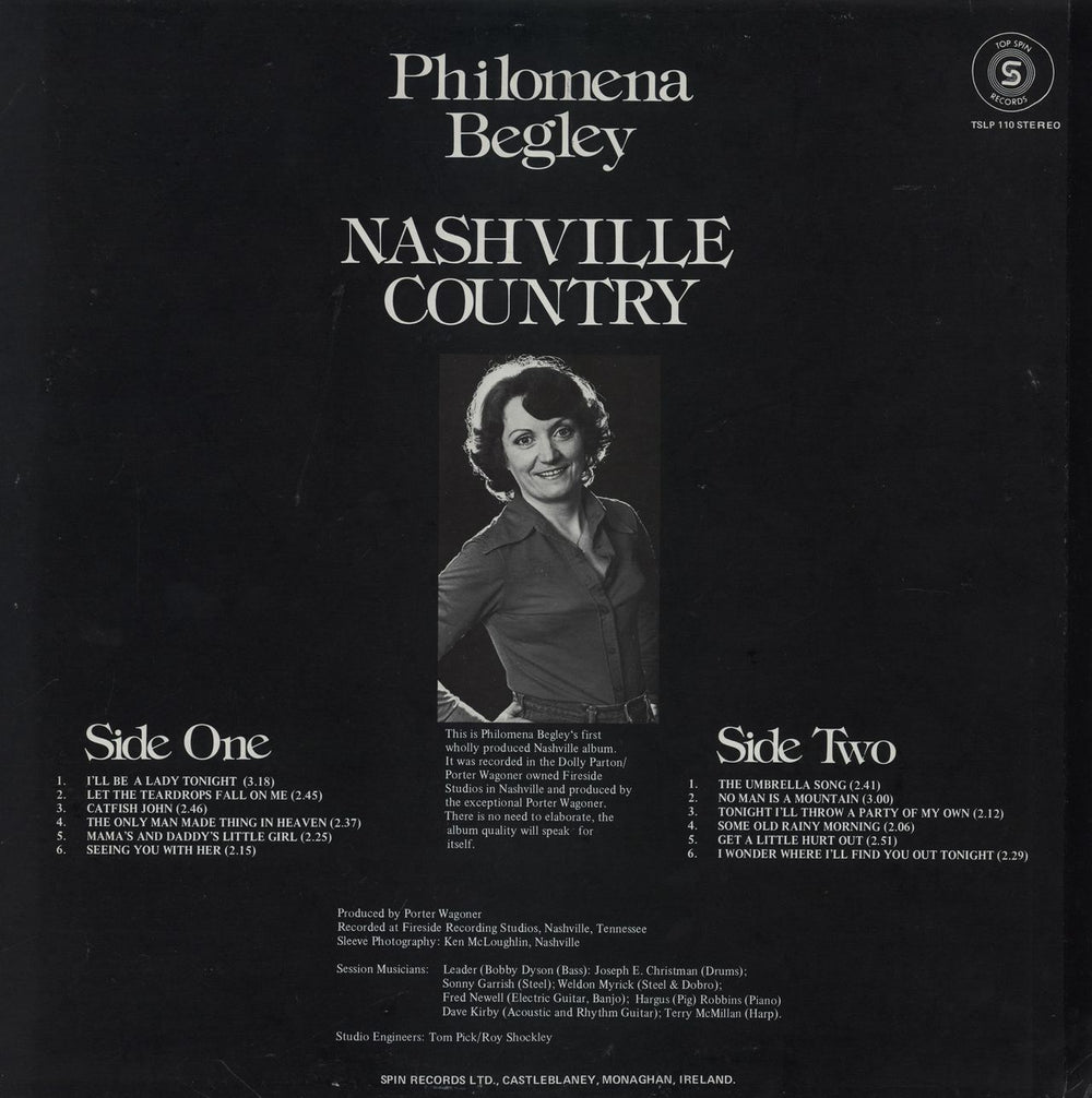 Philomena Begley Nashville Country Irish vinyl LP album (LP record)