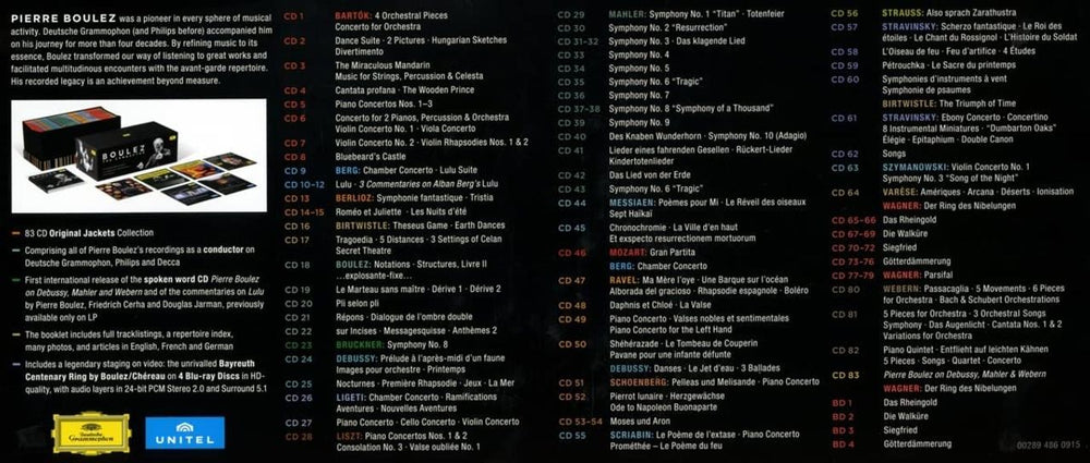 Pierre Boulez The Conductor: Complete Recordings On Deutsche Grammophon And Decca - Sealed Box UK box set B14BXTH797152