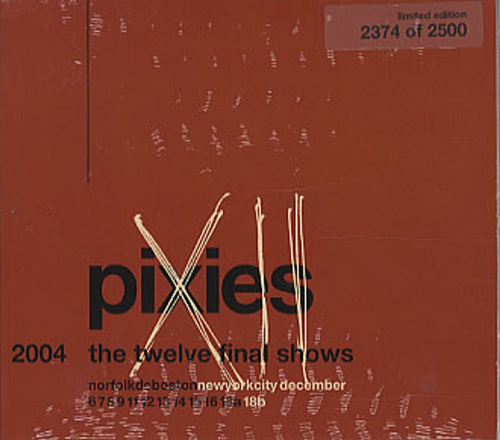 Pixies NYC [Late] December 18 2004 UK 2 CD album set (Double CD) PIXIESNY01PMI