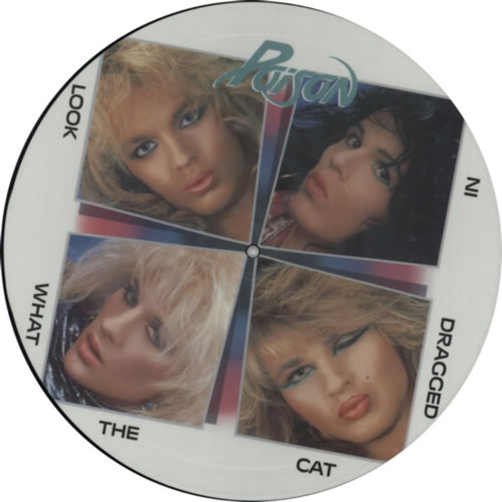 Poison Look What The Cat Dragged In UK picture disc LP (vinyl picture disc album) MFN69P