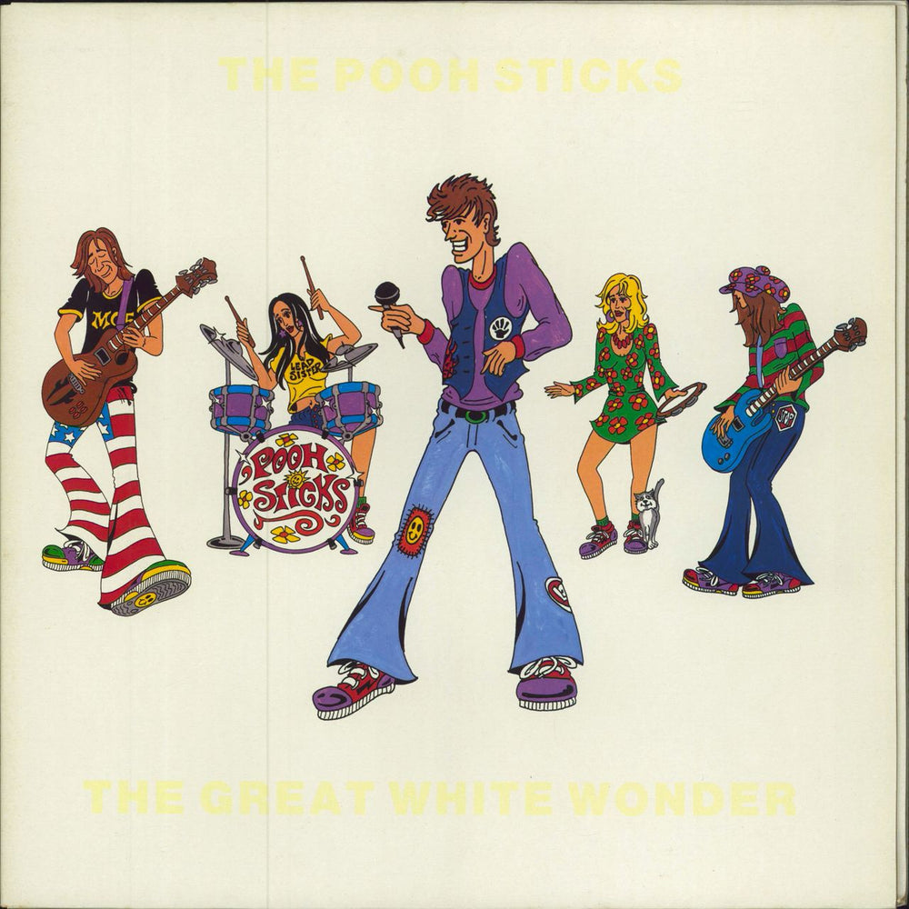 Pooh Sticks The Great White Wonder - Yellow print labels UK vinyl LP album (LP record) CHEREE18LP