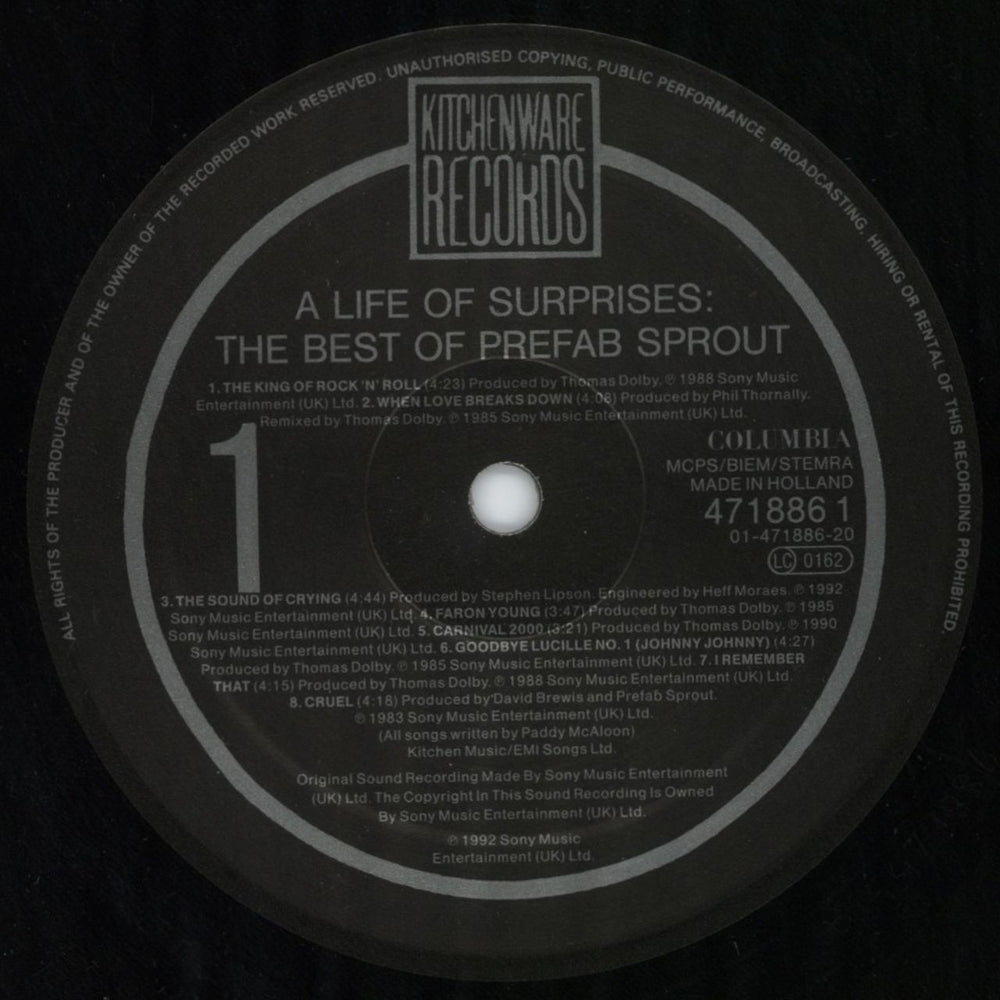 Prefab Sprout A Life Of Surprises - Hype Stickered Dutch vinyl LP album (LP record) PRELPAL816022