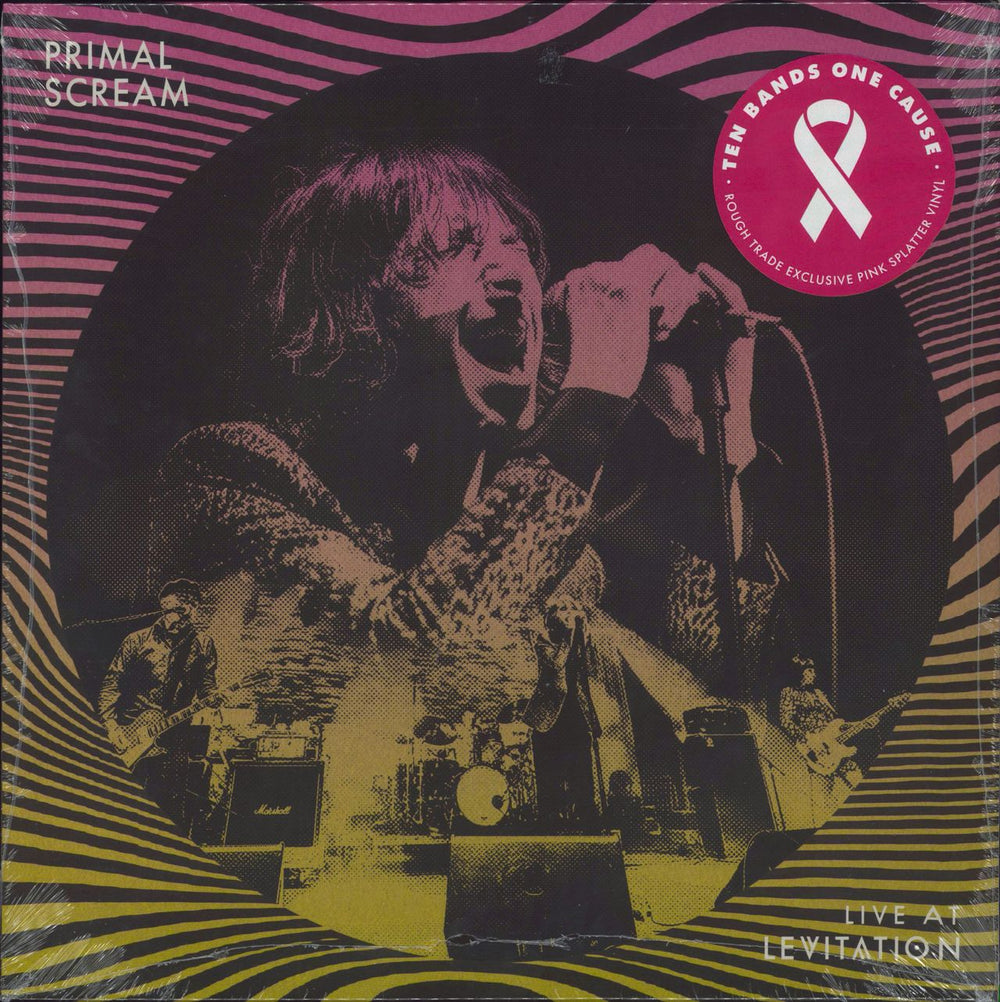 Primal Scream Live At Levitation - Pink Vinyl UK vinyl LP album (LP record) RVRB-049