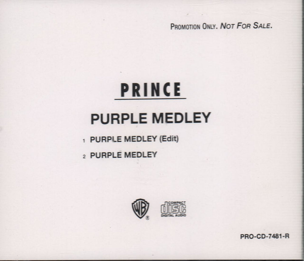 Prince Purple Medley US Promo CD single (CD5 / 5") PRIC5PU42050