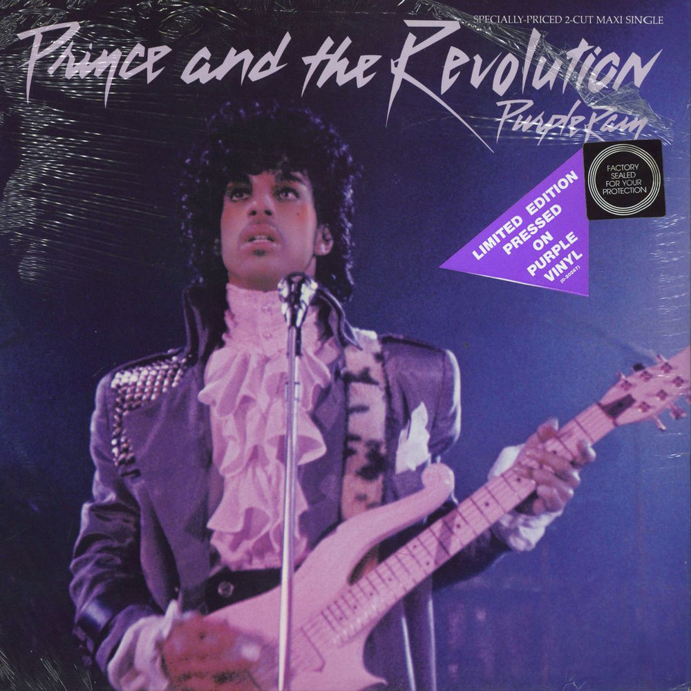 Prince Purple Rain - Purple vinyl - Stickered shrink US 12" vinyl single (12 inch record / Maxi-single) 0-20267