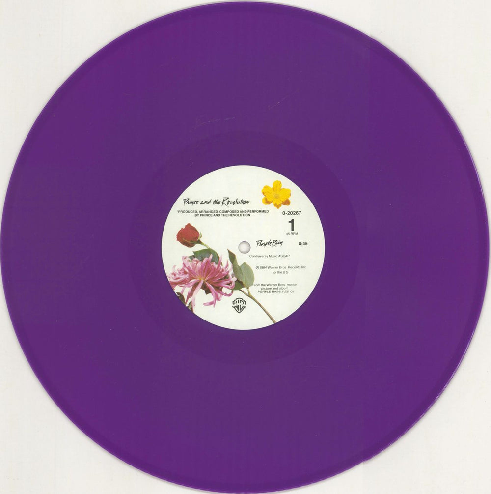 Prince Purple Rain - Purple vinyl - Stickered shrink US 12" vinyl single (12 inch record / Maxi-single) PRI12PU90453