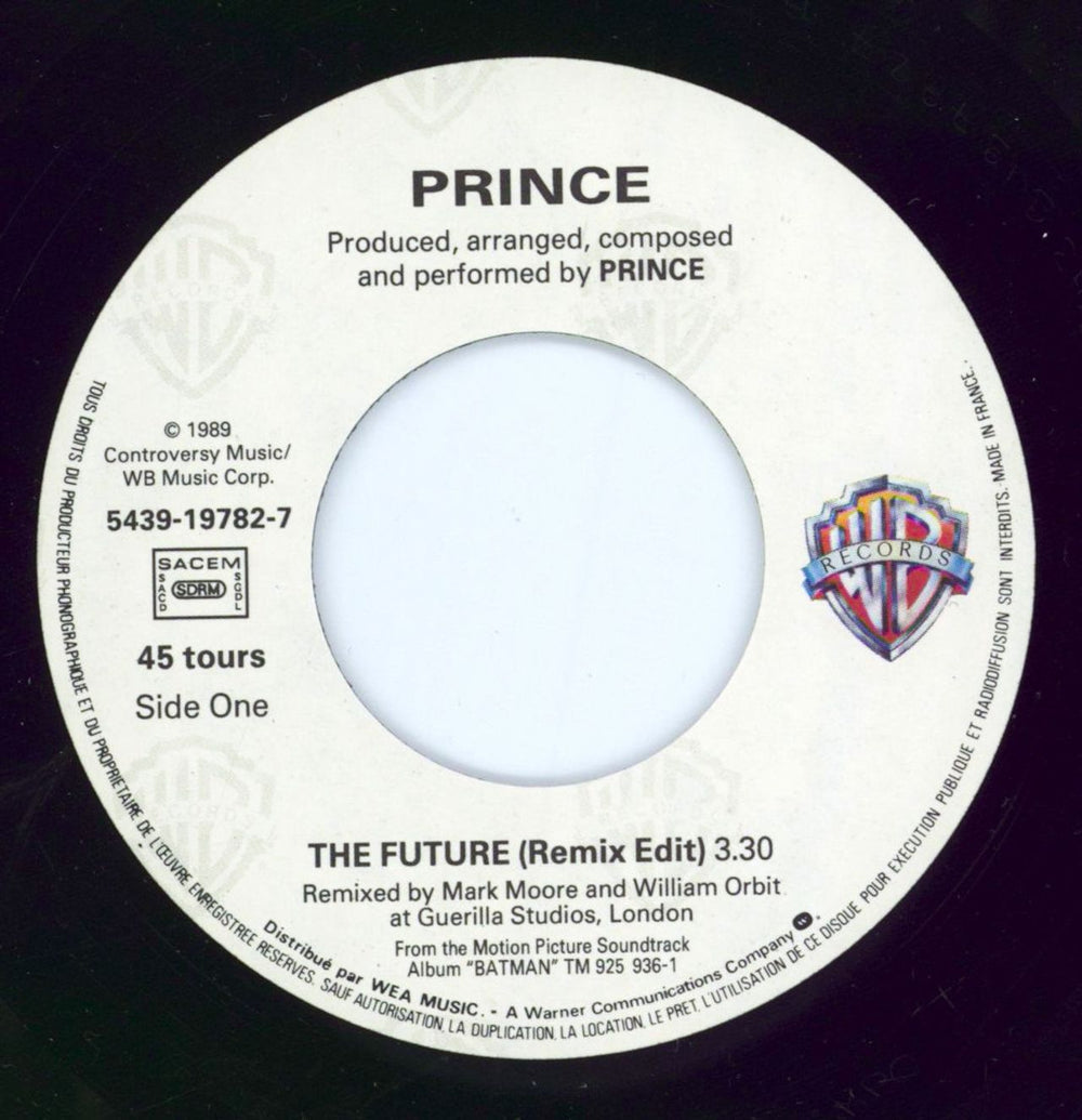 Prince The Future French 7" vinyl single (7 inch record / 45) PRI07TH774720