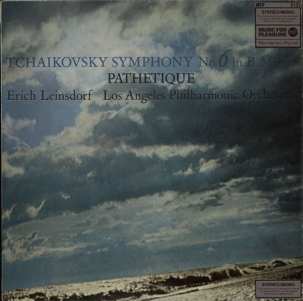 Pyotr Ilyich Tchaikovsky Symphony No. 6 in B Minor "Pathétique" UK vinyl LP album (LP record) MFP2131