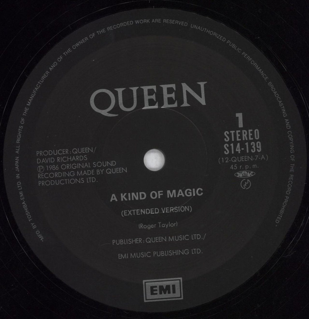 Queen A kind Of Magic Japanese 12" vinyl single (12 inch record / Maxi-single) QUE12AK227510