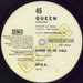 Queen Amor De Mi Vida Argentinean Promo 7" vinyl single (7 inch record / 45) 0078