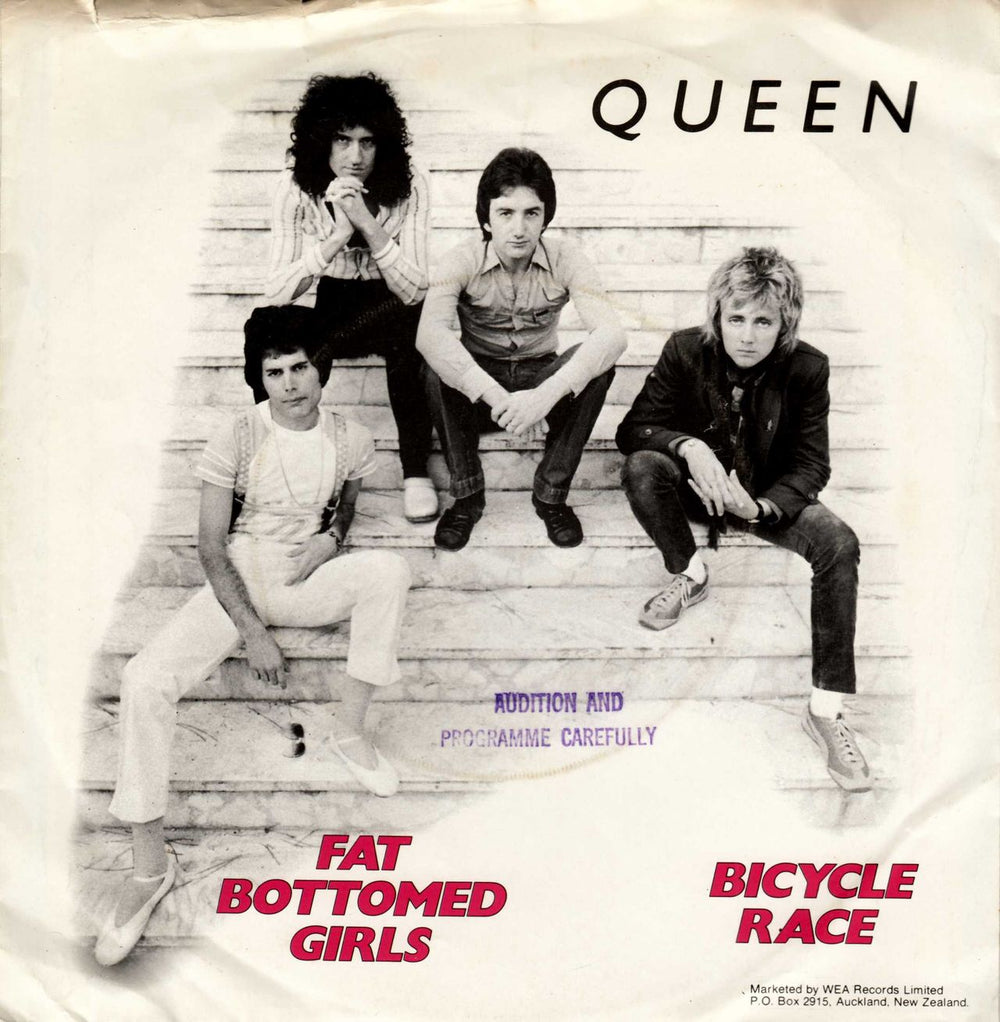 Queen Bicycle Race + Promo Stickered P/S Australian Promo 7" vinyl single (7 inch record / 45)