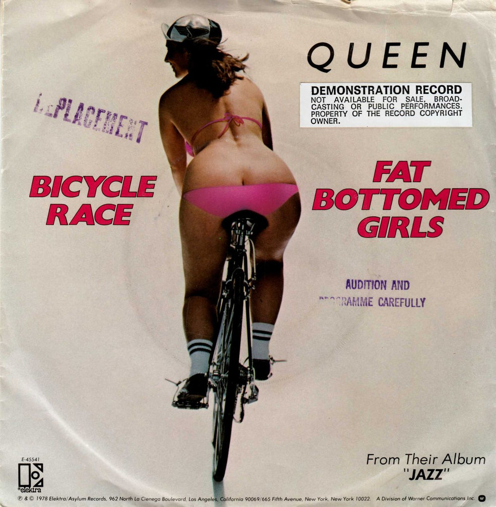 Queen Bicycle Race + Promo Stickered P/S Australian Promo 7" vinyl single (7 inch record / 45) E45541