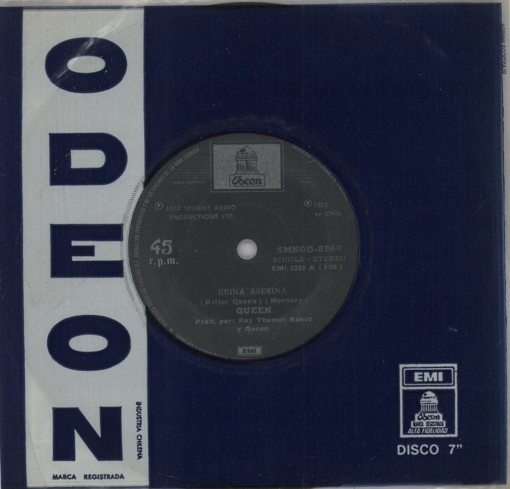 Queen Reina Asesina - VG Chile 7" vinyl single (7 inch record / 45) SMSOD-8965