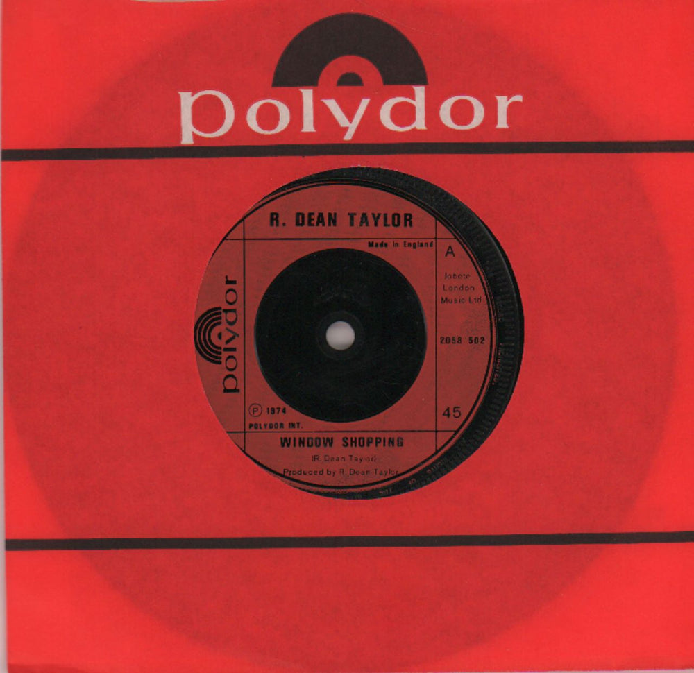 R. Dean Taylor Window Shopping UK 7" vinyl single (7 inch record / 45) 2058502