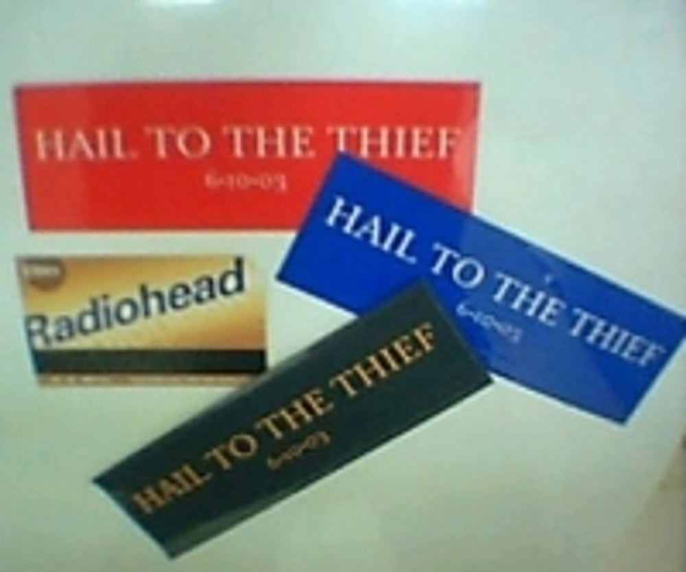 Radiohead Hail To The Thief Subway Set US Promo memorabilia PROMO STICKERS