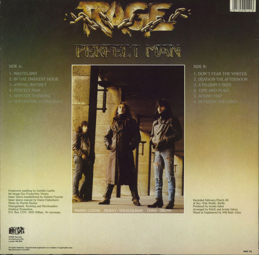 Rage Perfect Man UK vinyl LP album (LP record) 5017254011213