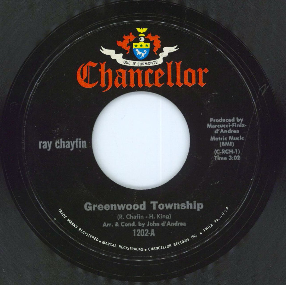 Ray Chayfin Greenwood Township US 7" vinyl single (7 inch record / 45) 1202