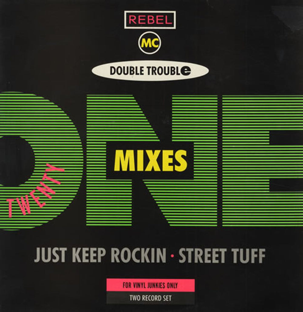 Rebel MC Just Keep Rockin/Street Tuff UK 2-LP vinyl record set (Double LP Album) LUVLP4