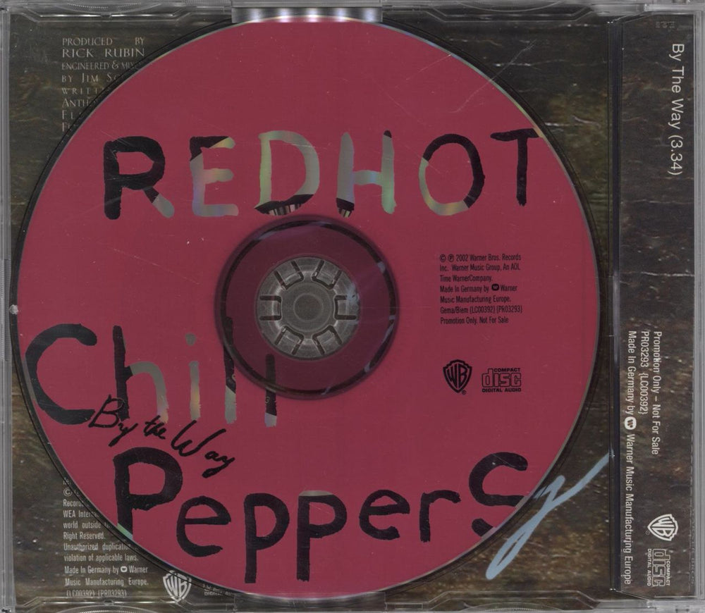 Red Hot Chili Peppers By The Way German Promo CD single (CD5 / 5") RHCC5BY217408