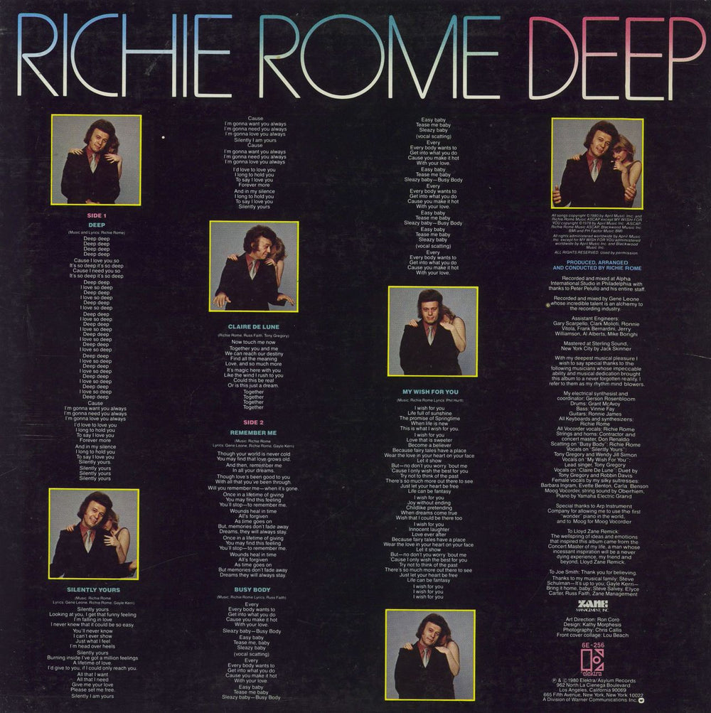 Richie Rome Deep US vinyl LP album (LP record)