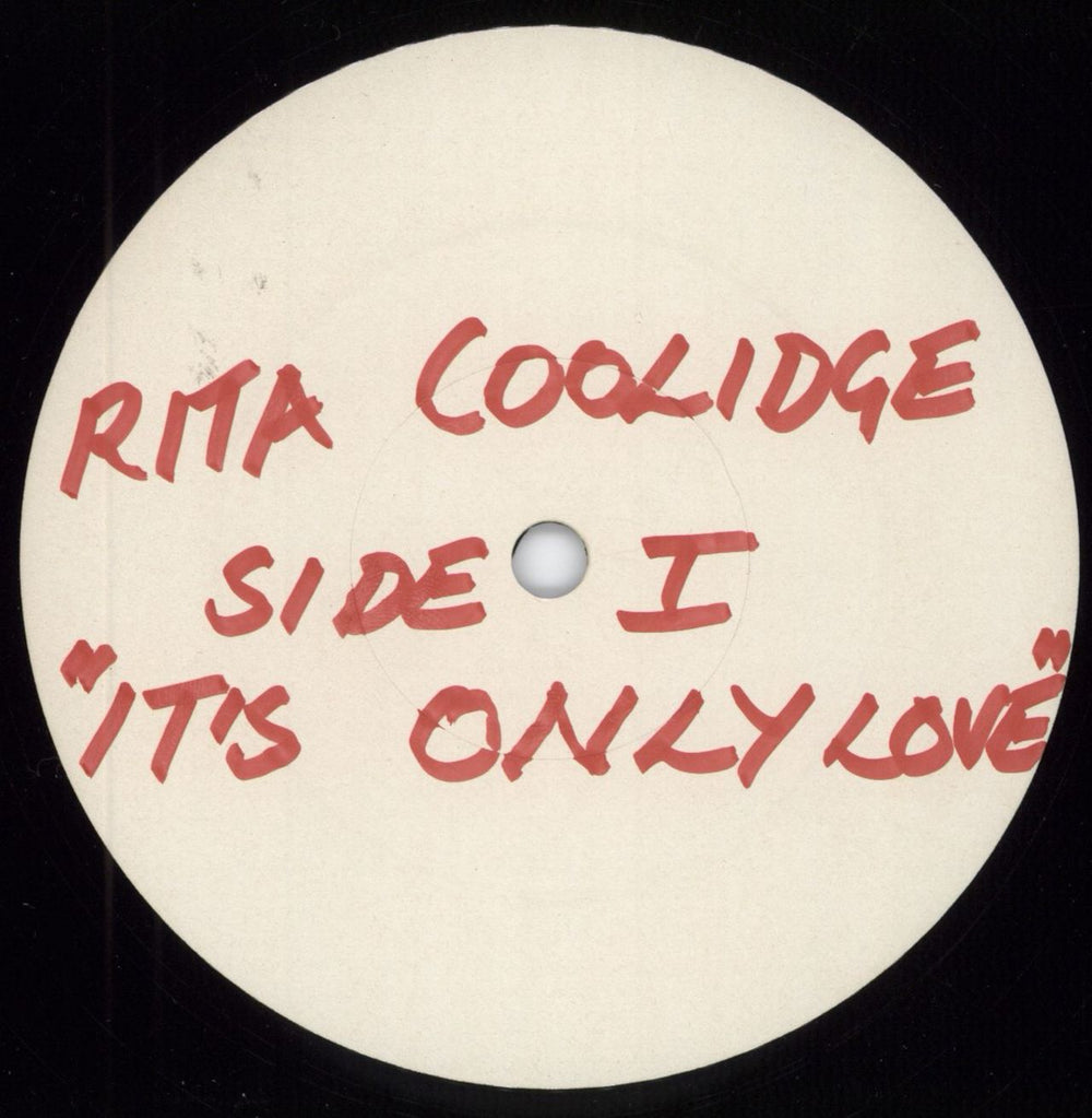 Rita Coolidge It's Only Love - Test Pressing UK vinyl LP album (LP record) RTCLPIT797578