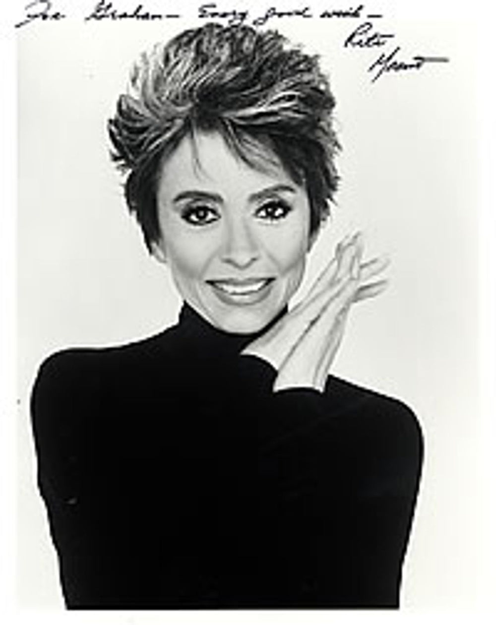 Rita Moreno Autographed Portrait Photograph UK Promo photograph SIGNED PHOTO