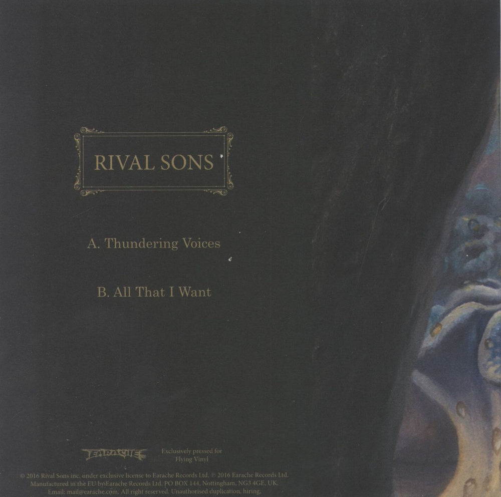 Rival Sons Thundering Voices - Orange Vinyl UK 7" vinyl single (7 inch record / 45)