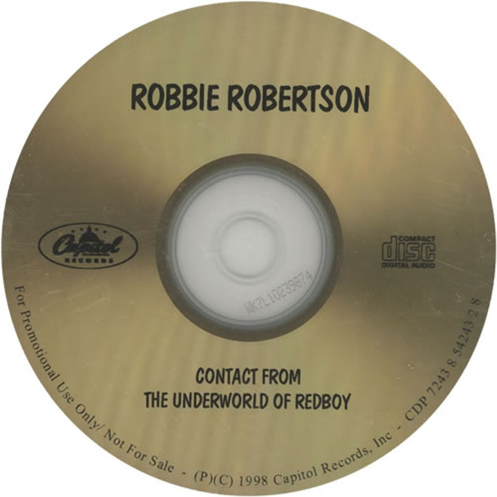 Robbie Robertson Contact From The Underworld Of Redboy US Promo CD-R acetate CDR