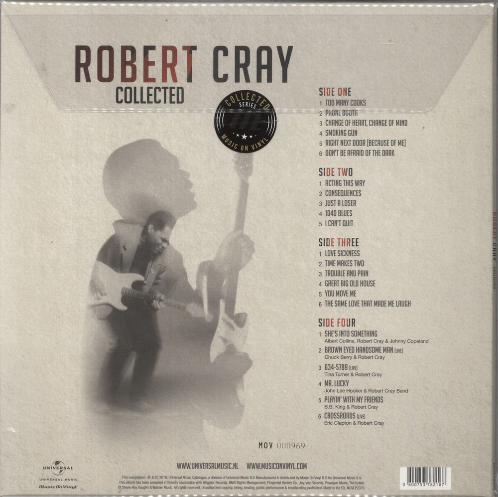 Robert Cray Collected - 180 Gram Red Vinyl UK 2-LP vinyl record set (Double LP Album) 600753782187