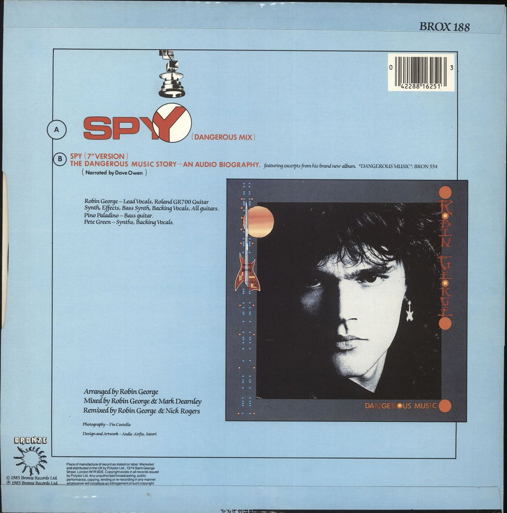 Robin George Spy UK 12" vinyl single (12 inch record / Maxi-single) 042288162513