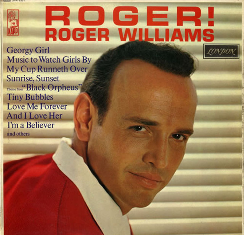 Roger Williams Roger! UK vinyl LP album (LP record) SHR8331